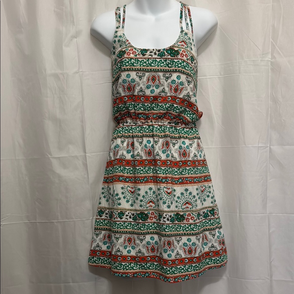 Maude Green and Blue Scoop Neck Sundress